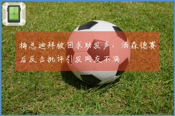 梅总迪拜被困求助发声，汤森德赛后反击批评引发网友不满